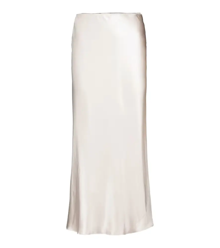 Dorothee Schumacher Sense of Shine silk satin midi skirt