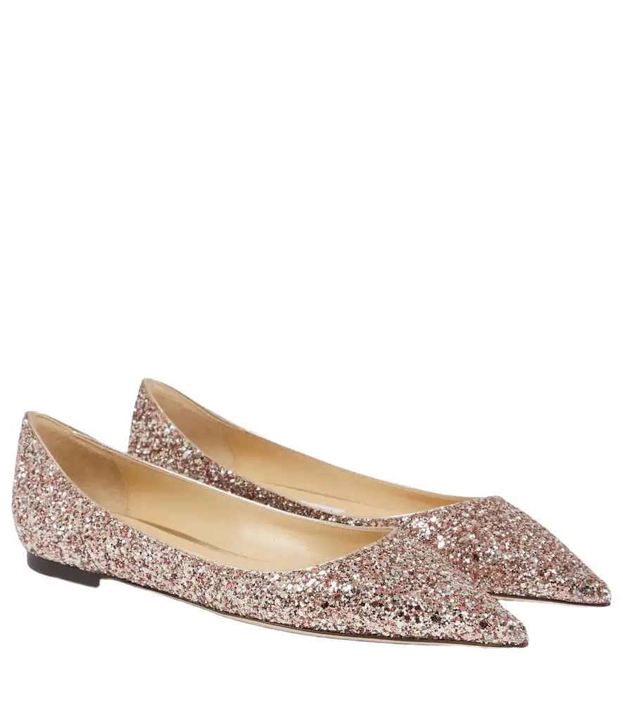 Jimmy Choo Love glitter ballet flats - Women's Shoes