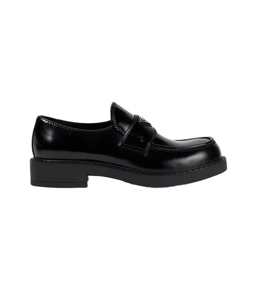 Prada Brushed leather loafers