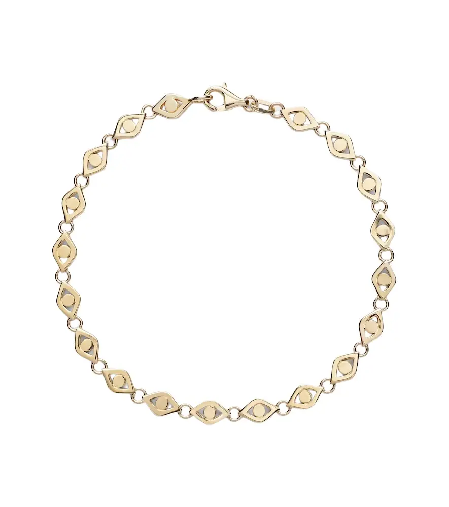 Sydney Evan Evil Eye 14kt gold bracelet
