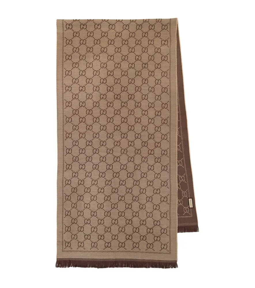 Gucci GG wool jacquard scarf