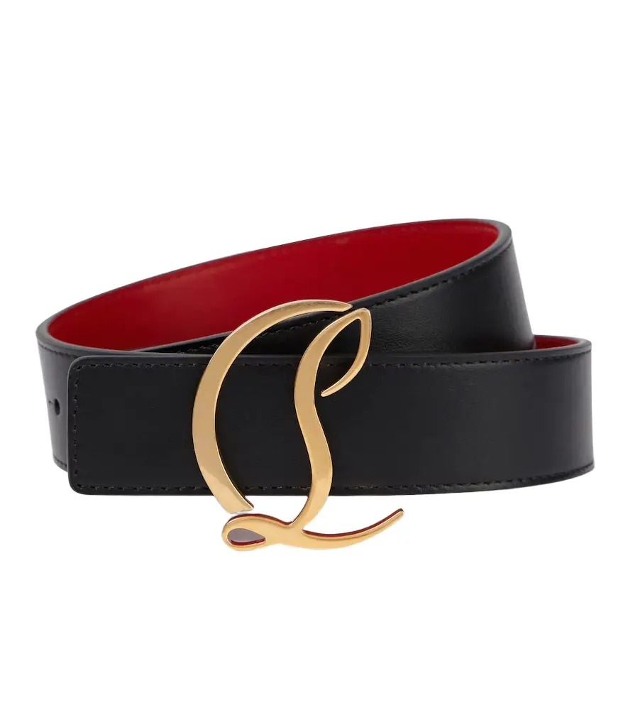 Christian Louboutin CL logo leather belt