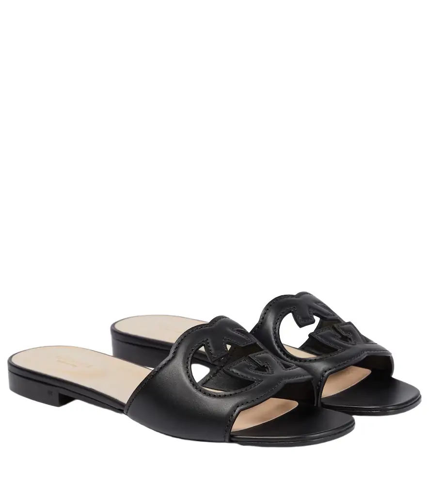 Gucci Interlocking G cutout leather sandals