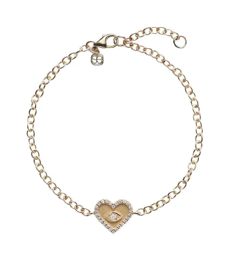 Sydney Evan 14kt gold bracelet with diamonds