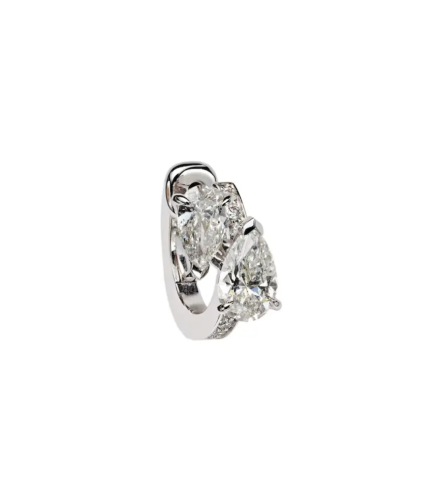 Repossi Serti Sur Vide 18kt white gold single earring with diamonds