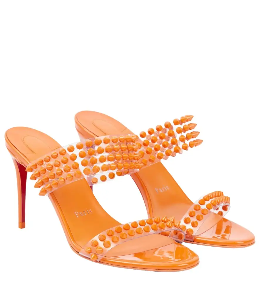 Christian Louboutin Spike Only 85 PVC and leather sandals