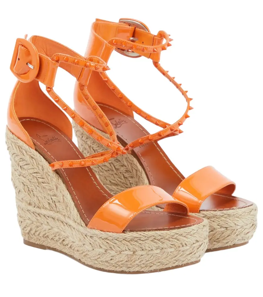 Christian Louboutin Chocazeppa 120 embellished wedge sandals