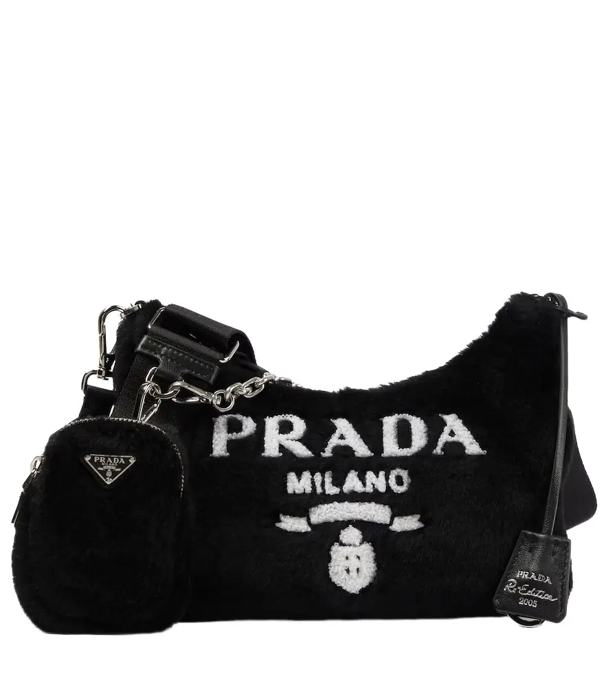 Prada Re-Edition 2005 Small shearling shoulder bag