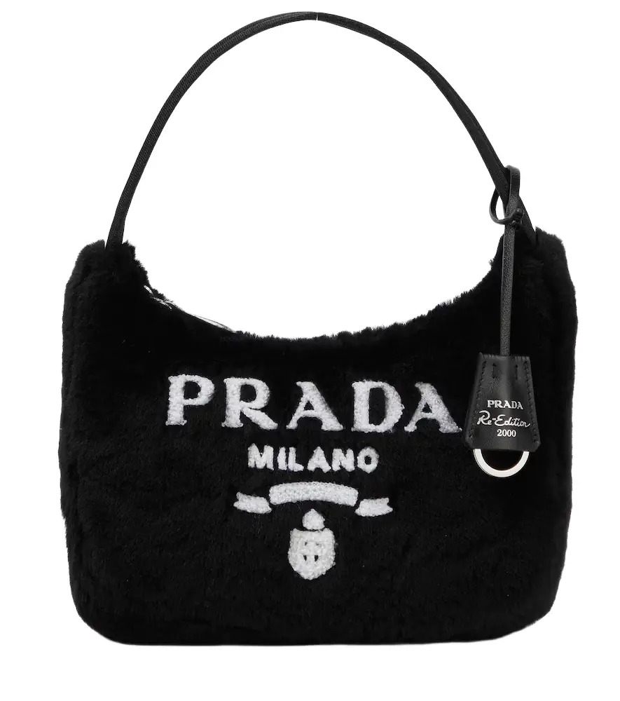 Prada Re-Edition 2000 Mini shearling shoulder bag