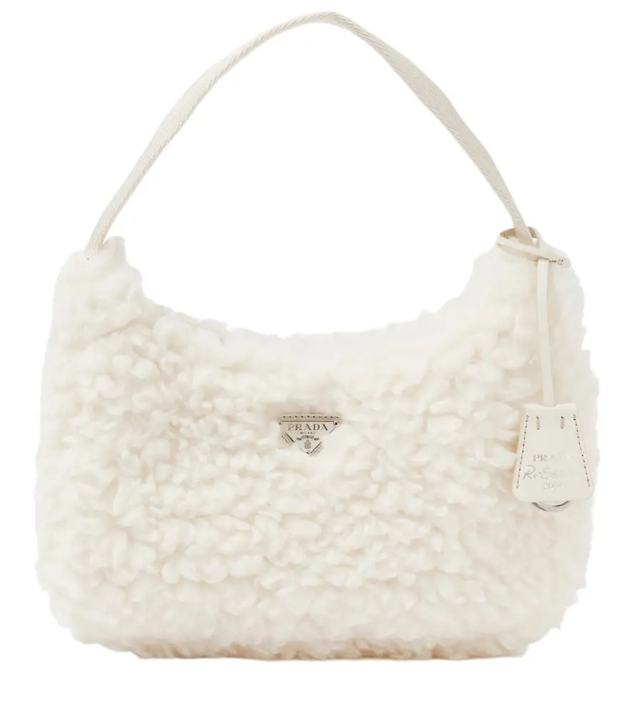 Prada Re-Edition 2000 Mini shearling shoulder bag