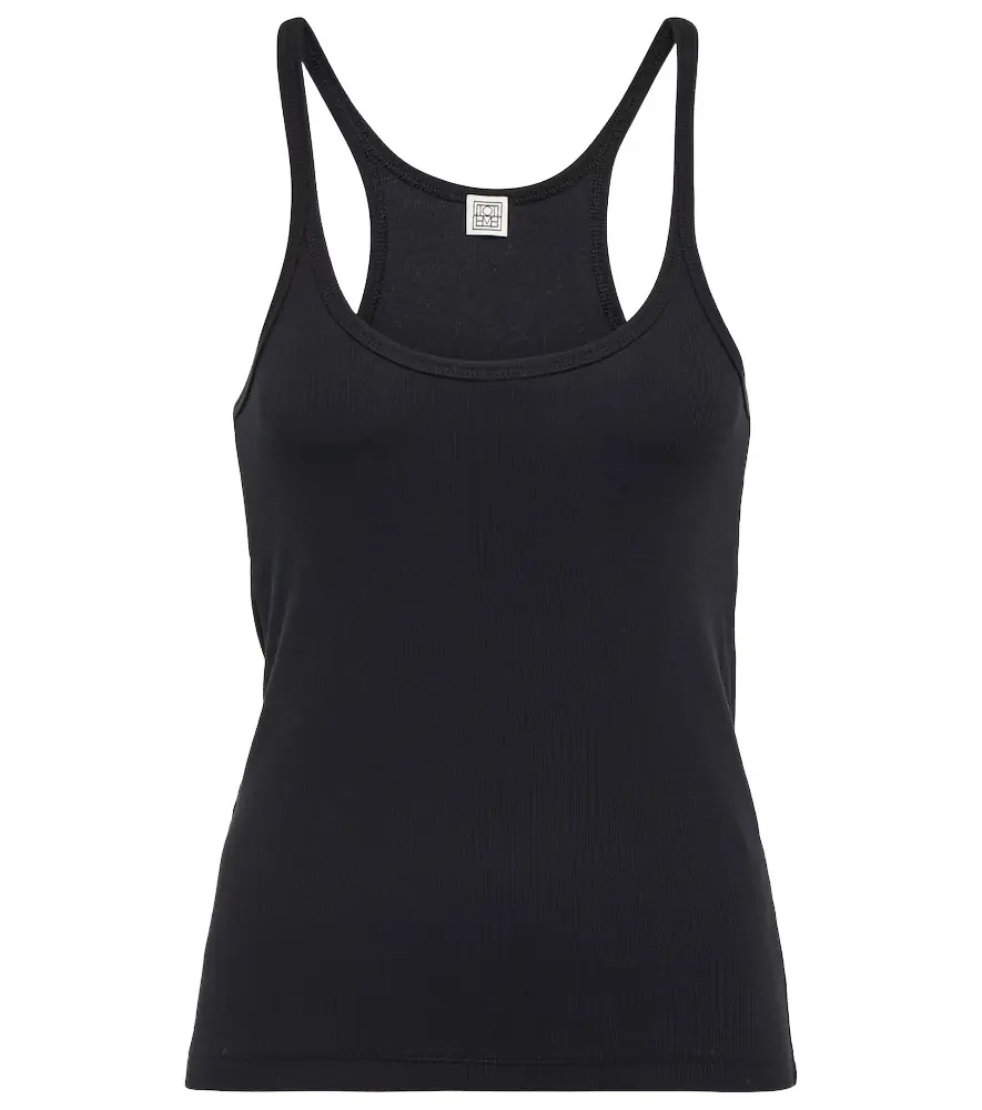 Toteme Cotton-blend racerback tank top