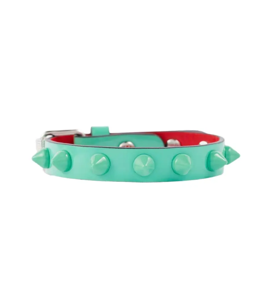 Christian Louboutin Loubilink embellished leather bracelet