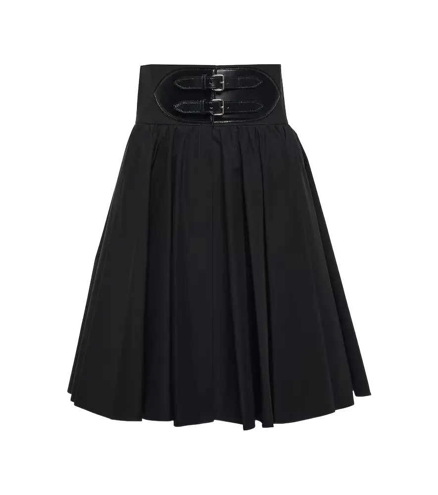 Alaia Alaïa Belted cotton skirt