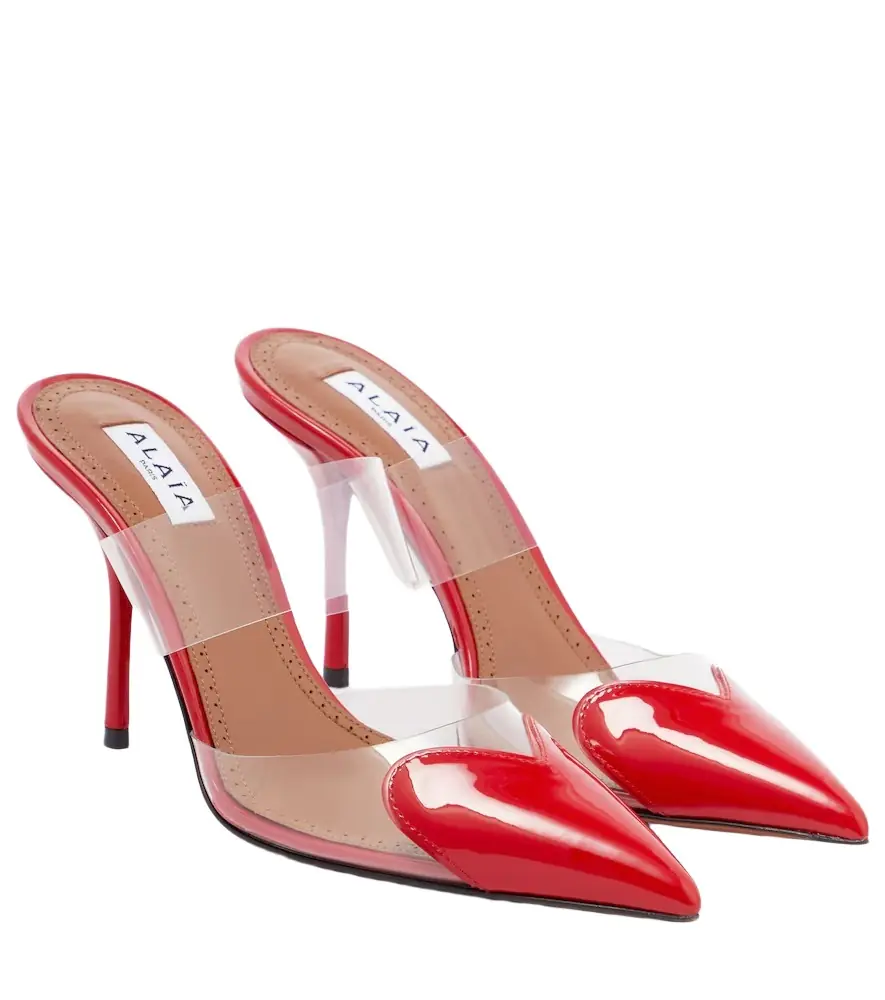 Alaia Alaïa Caur patent leather and PU mules