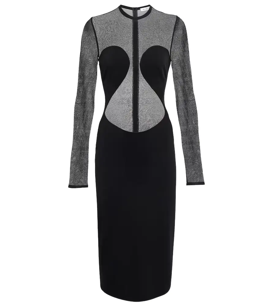 Alaia Alaïa Semi-sheer paneled minidress
