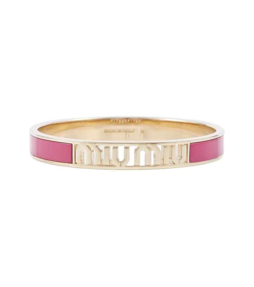 Miu Miu Logo enameled bracelet