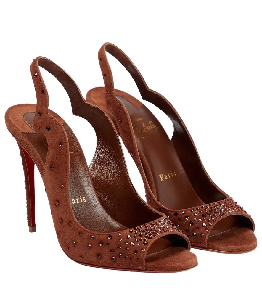 Christian Louboutin Nudes Degrachick suede sandals