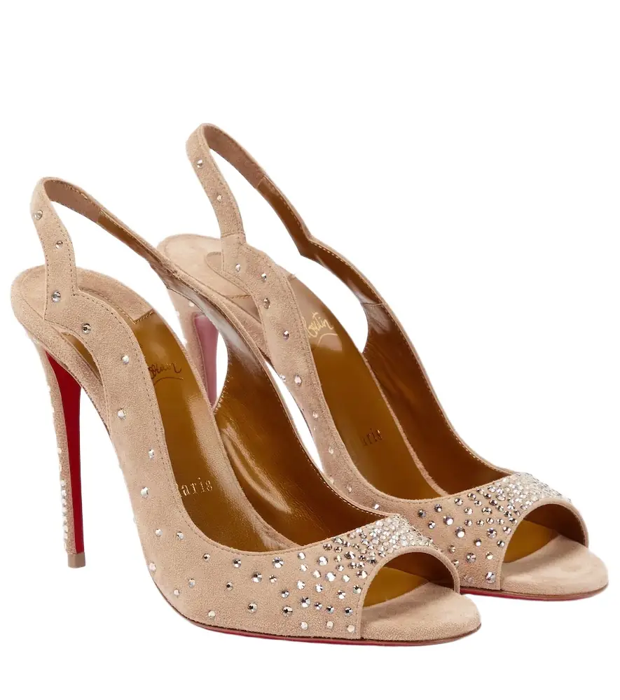 Christian Louboutin Nudes Degrachick suede sandals