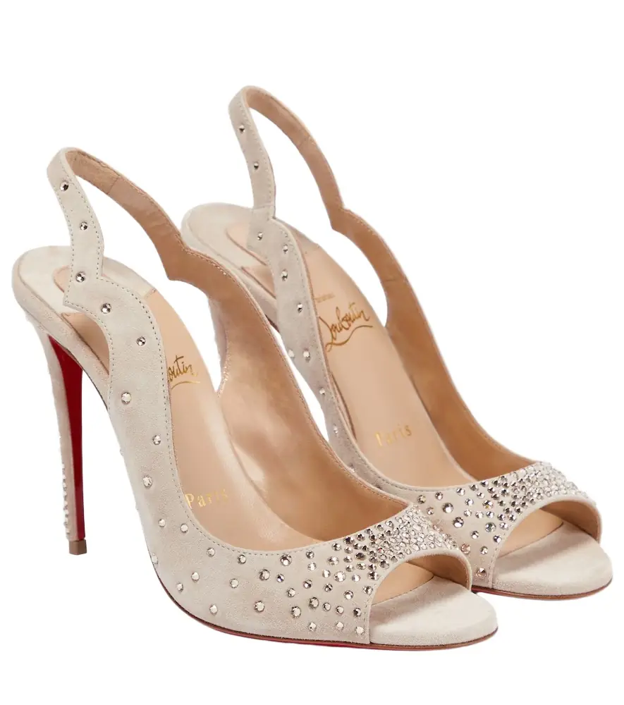 Christian Louboutin Nudes Degrachick suede sandals