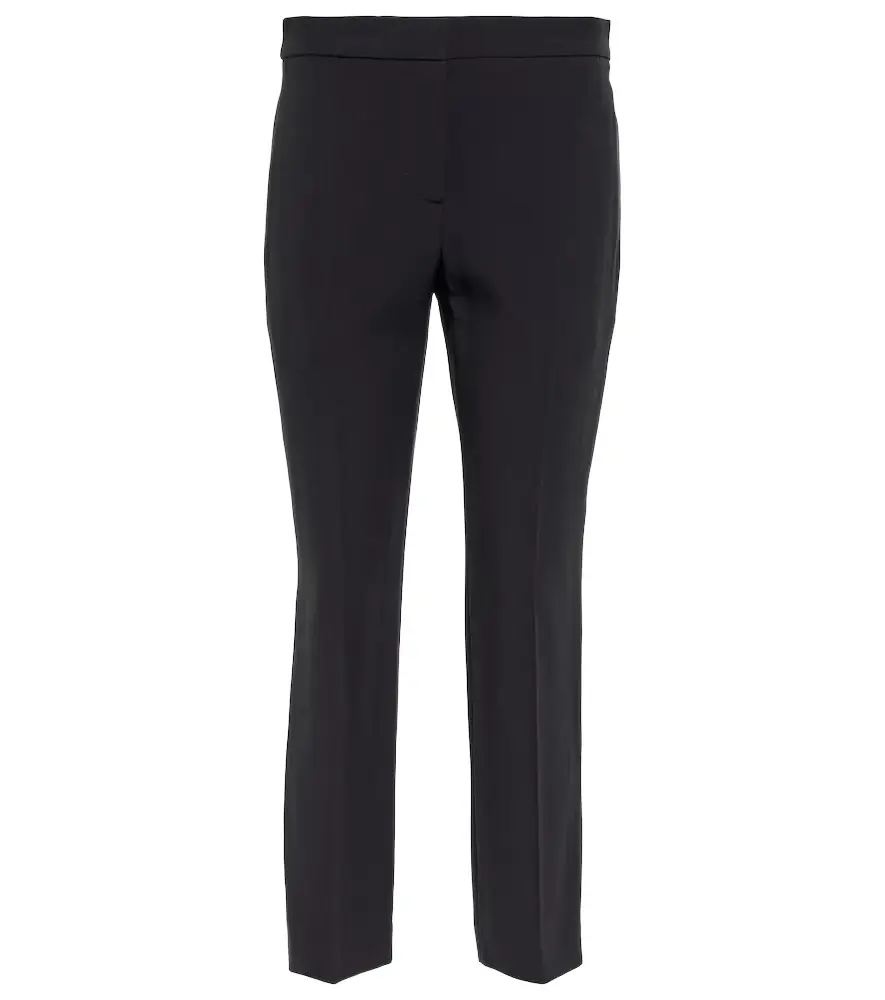 McQueen Mid-rise slim crêpe pants