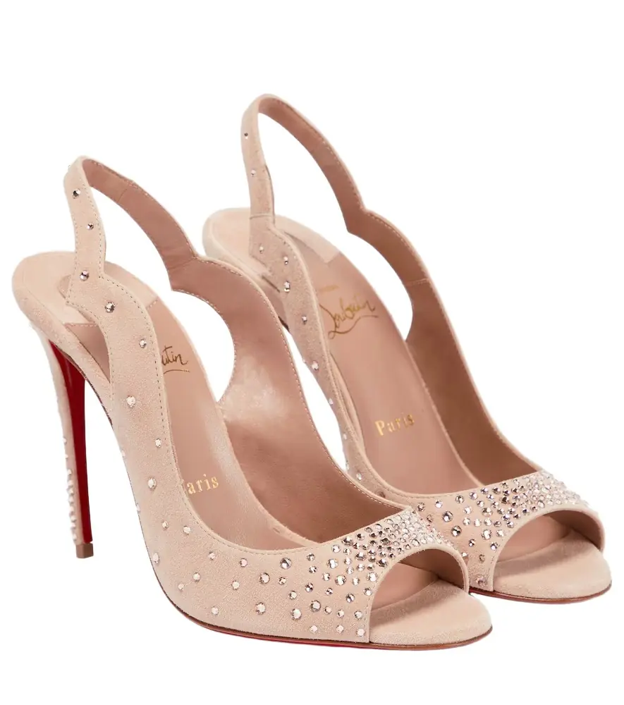 Christian Louboutin Nudes Degrachick suede sandals