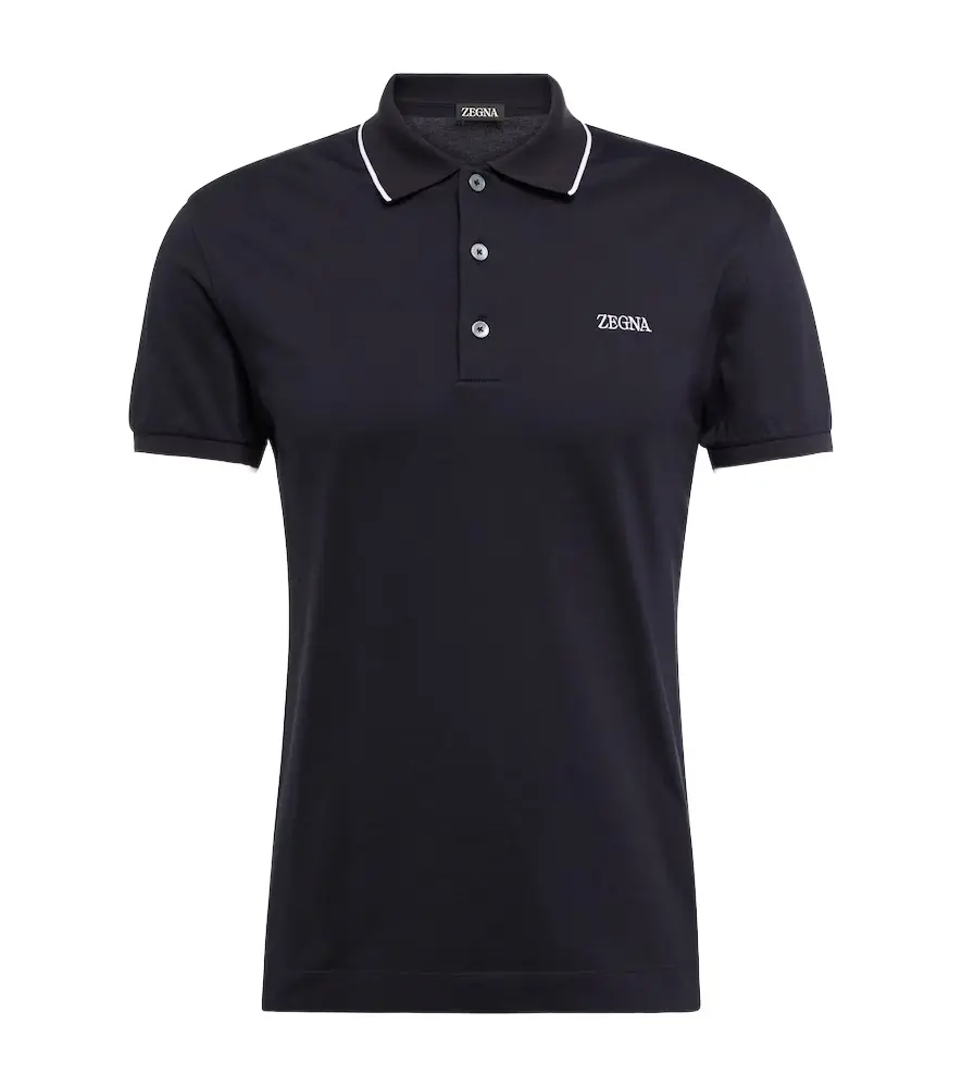 Zegna Cotton-blend polo shirt