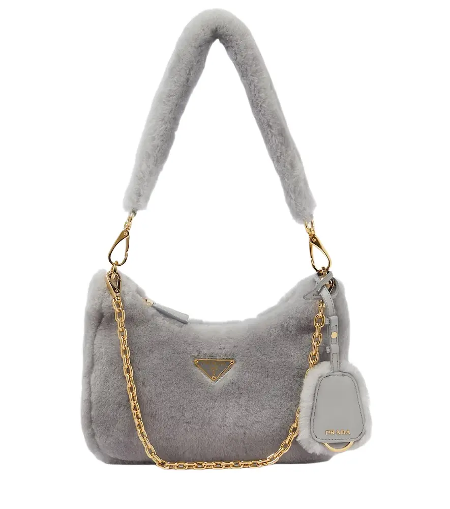Prada Re-Edition 2005 shearling shoulder bag