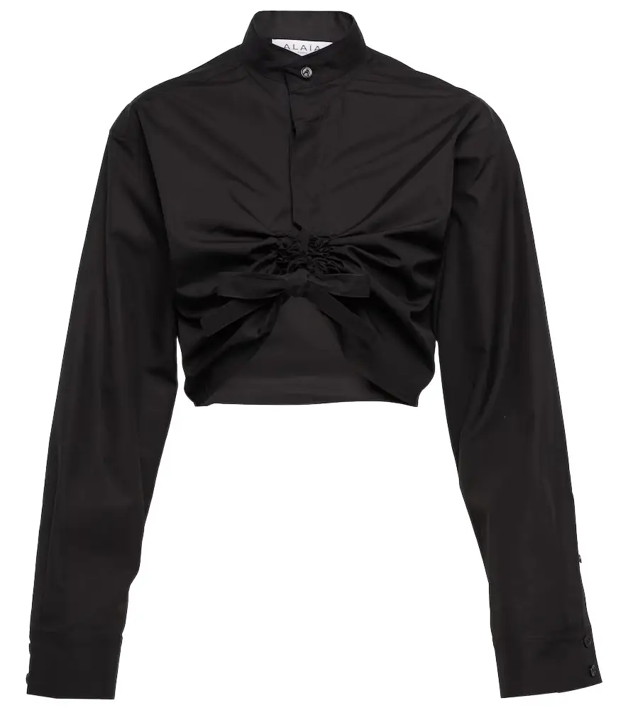 Alaia Alaïa Cropped cotton shirt