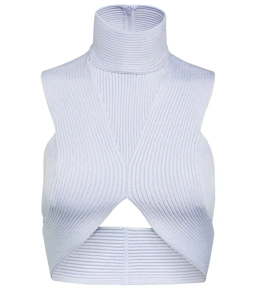 Alaia Alaïa Ribbed-knit crop top