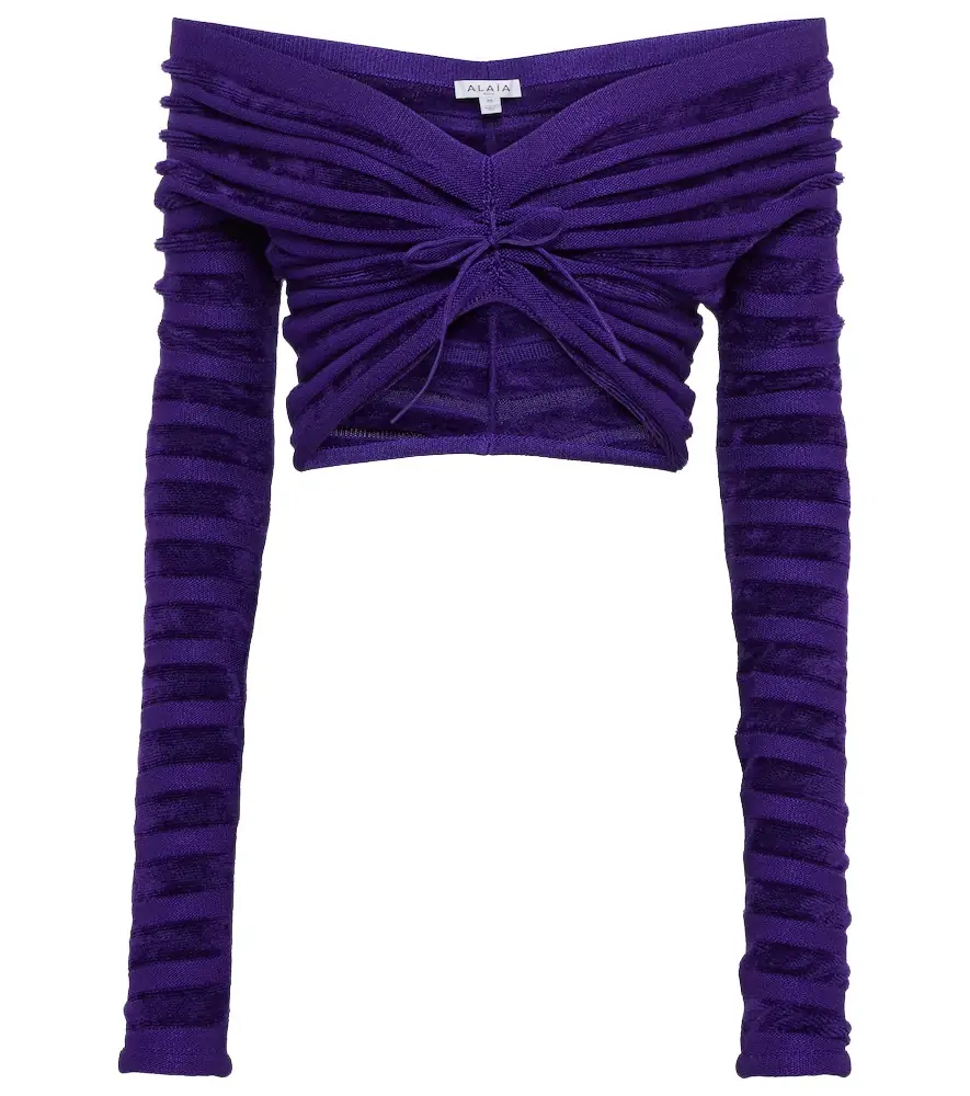 Alaia Alaïa Off-shoulder cinched top
