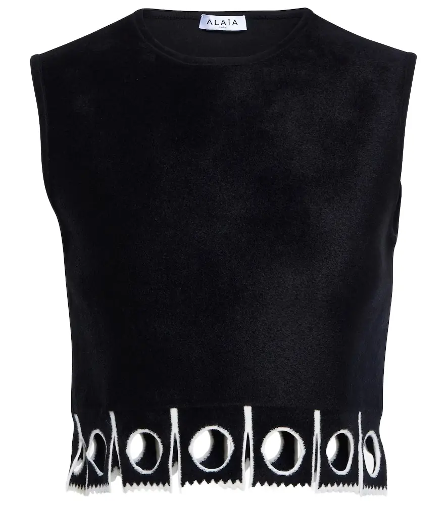 Alaia Alaïa Sleeveless cropped top