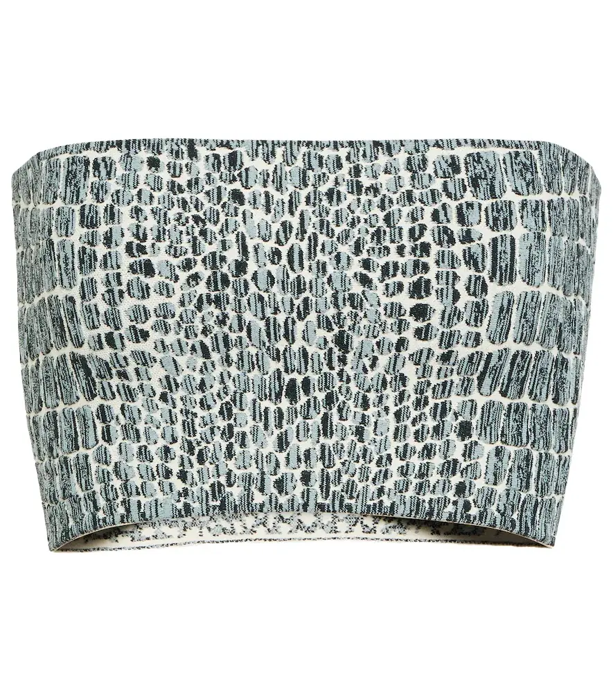 Alaia Alaïa Croc-effect bandeau top