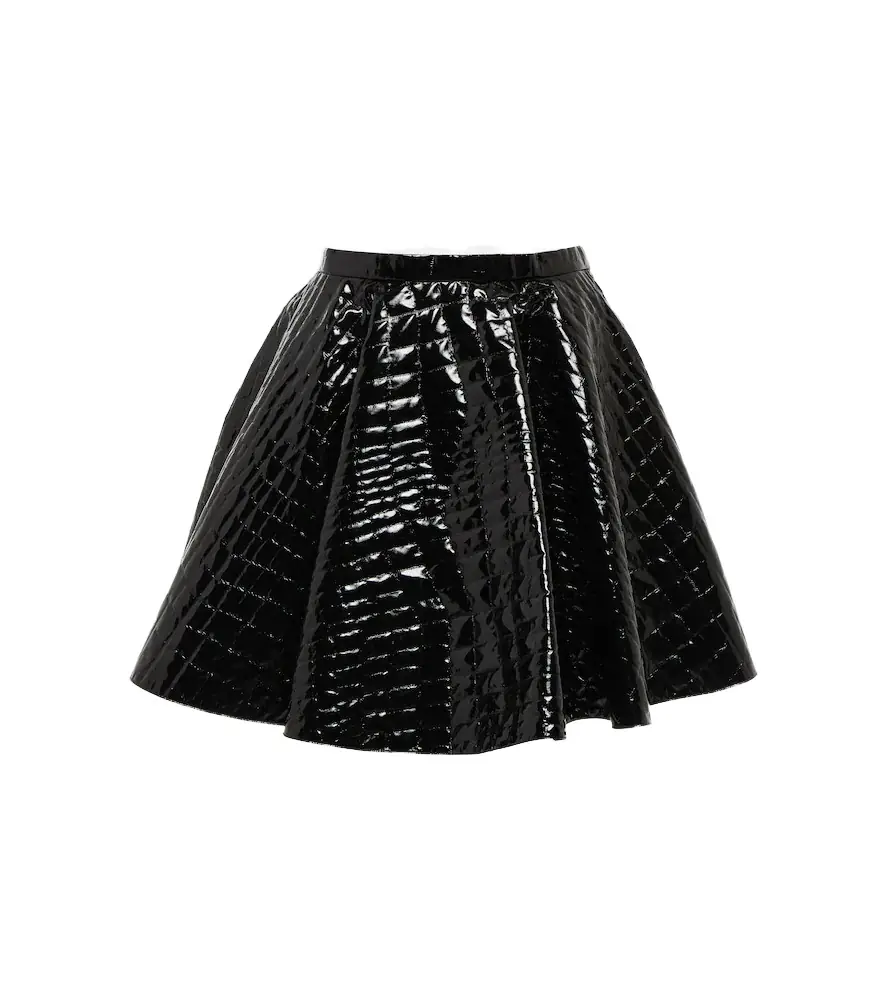 Alaia Alaïa Pleated croc-effect miniskirt