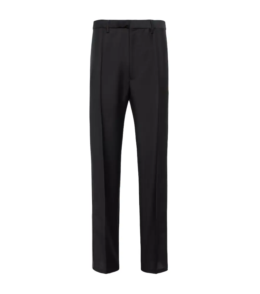Prada Mohair and wool logo pants