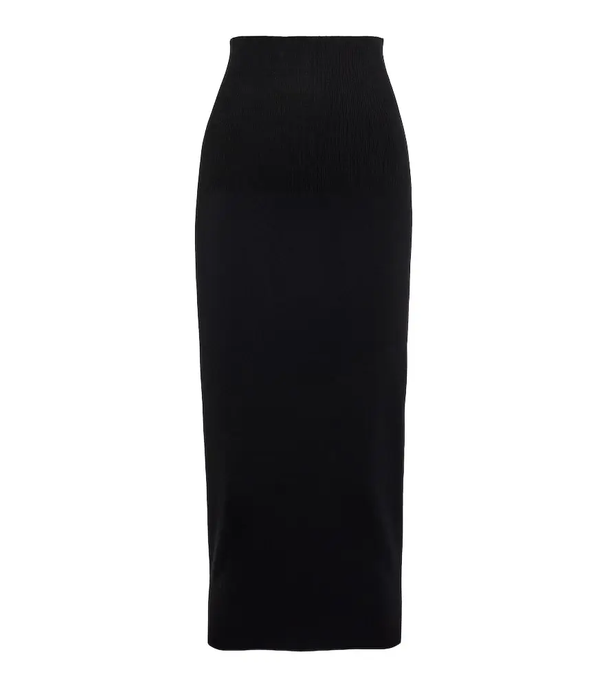 Victoria Beckham VB Body high-rise knit midi skirt