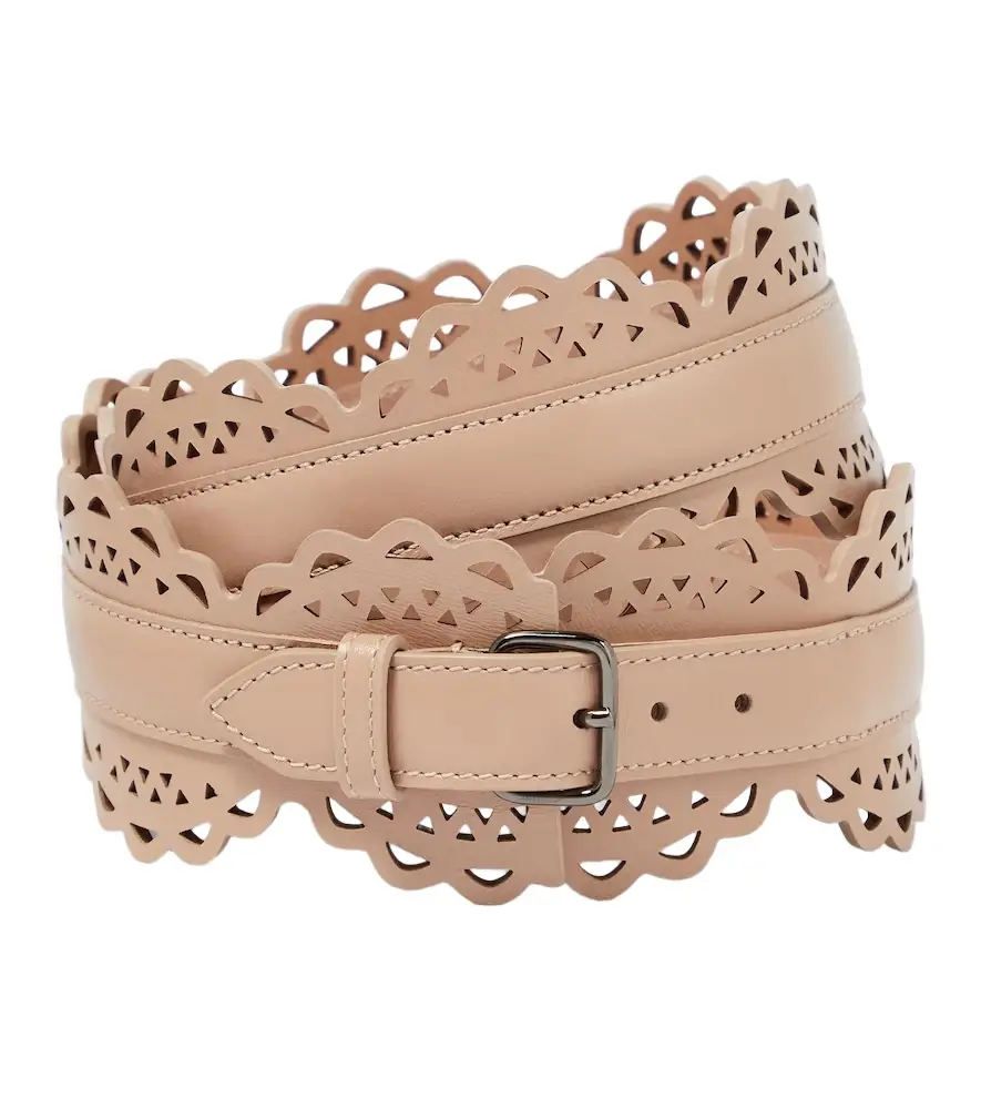 Alaia Alaïa Laser-cut leather corset belt