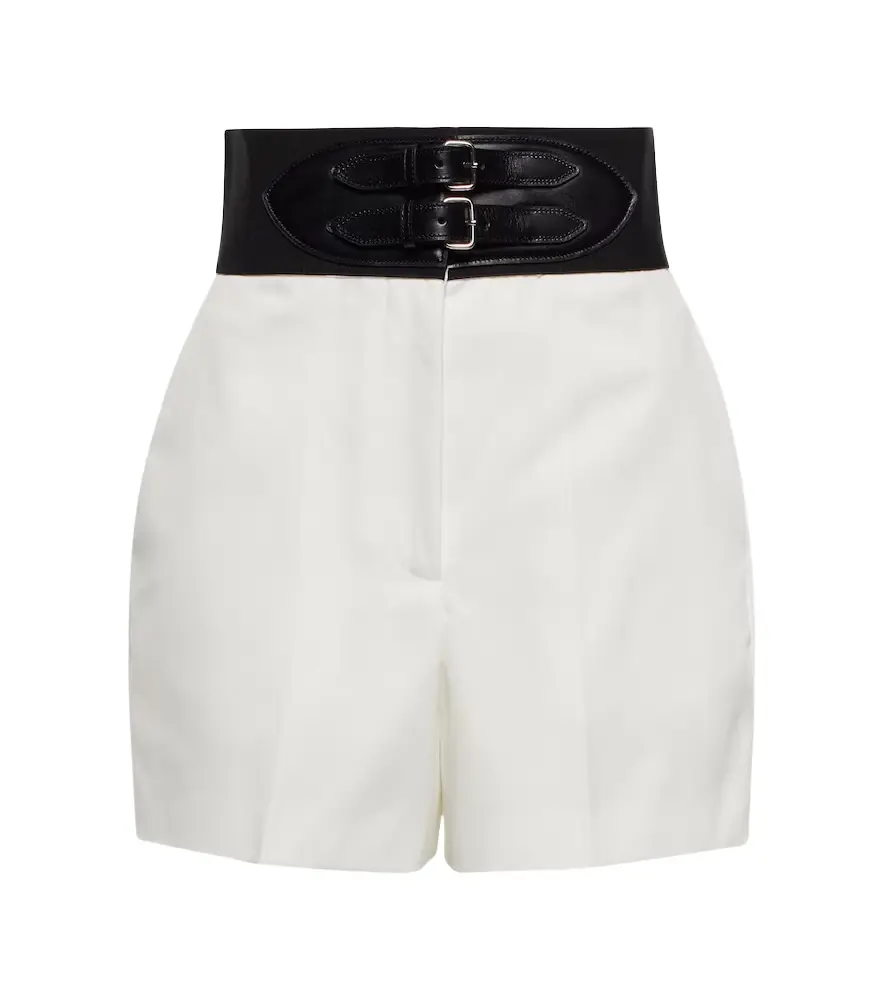 Alaia Alaïa Belted high-rise shorts