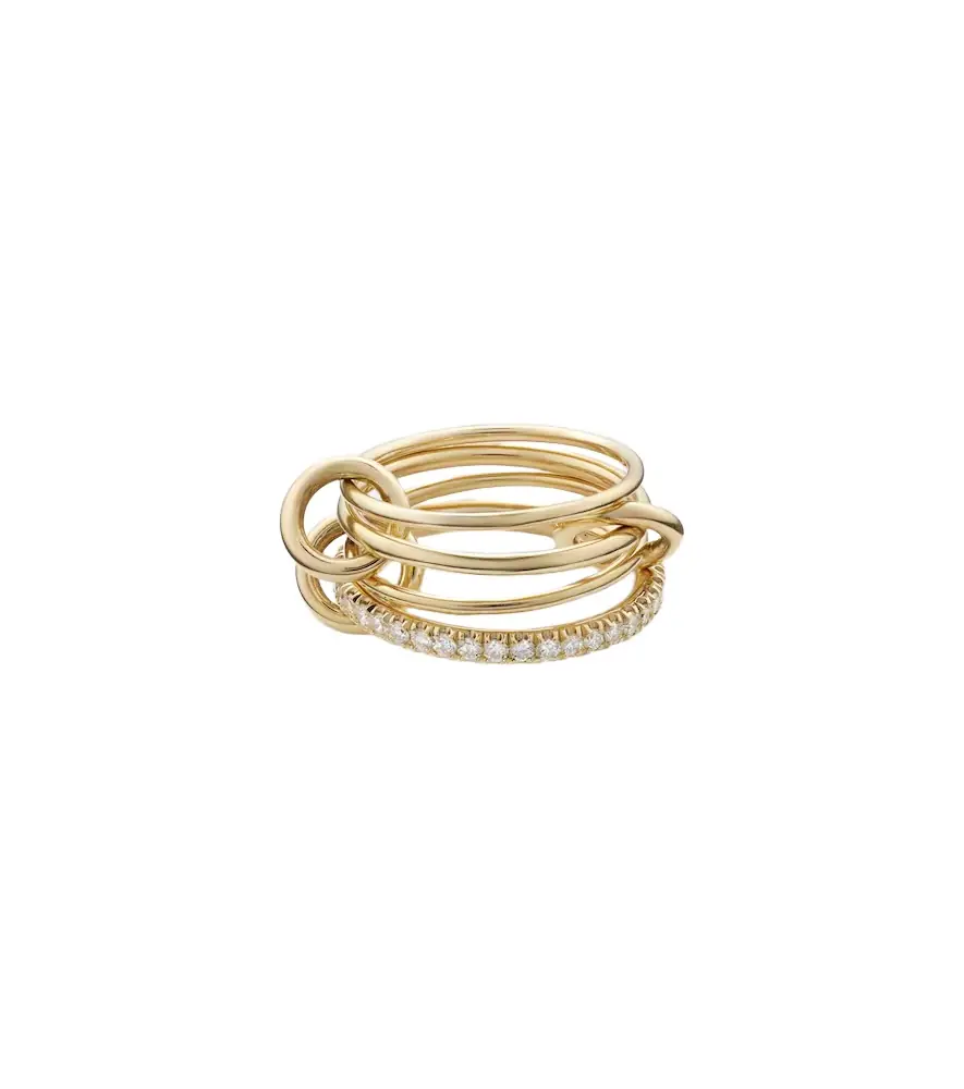 Spinelli Kilcollin Pisces Pavé 18kt gold ring with diamonds