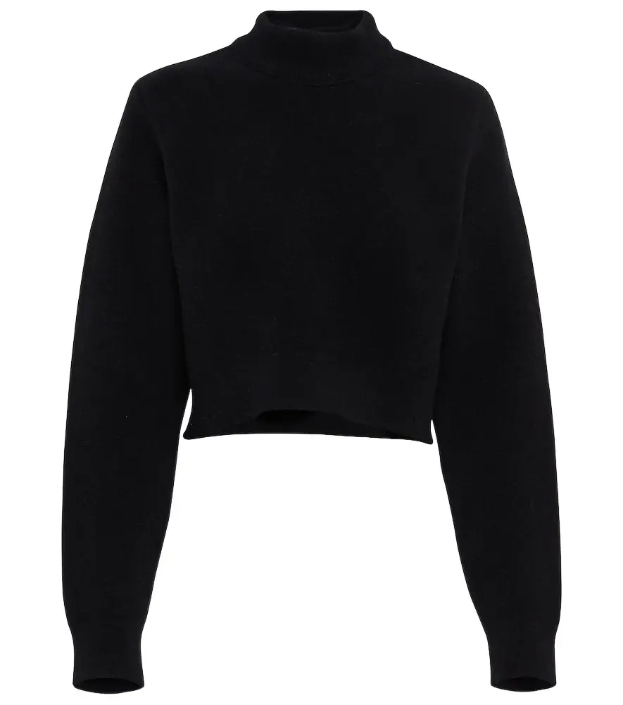 Alaia Alaïa Cropped virgin wool turtleneck sweater