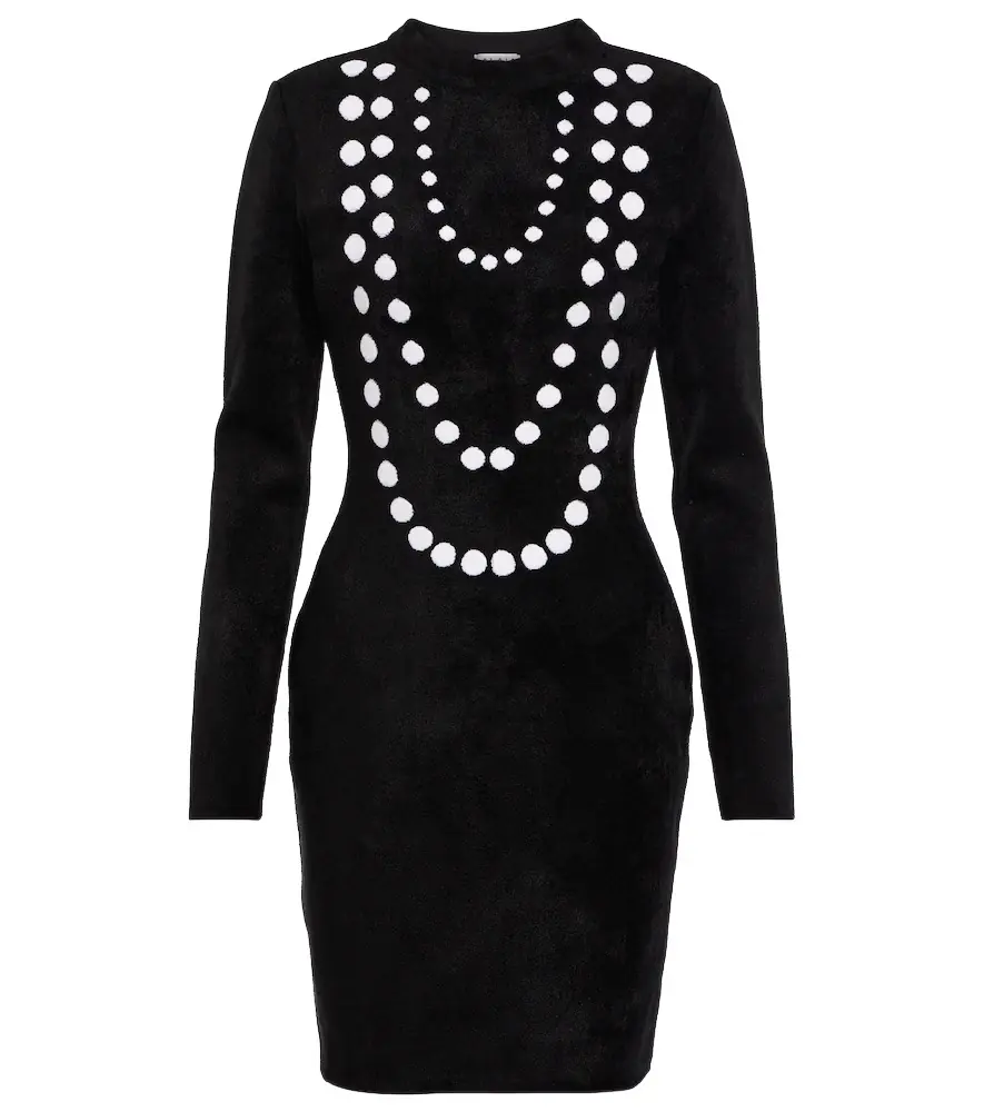 Alaia Alaïa Jacquard wool-blend minidress