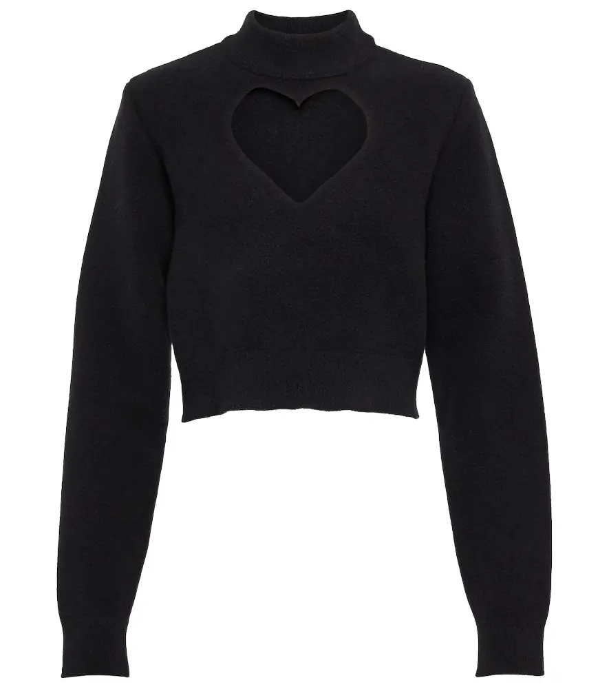 Alaia Alaïa Keyhole virgin wool cropped sweater