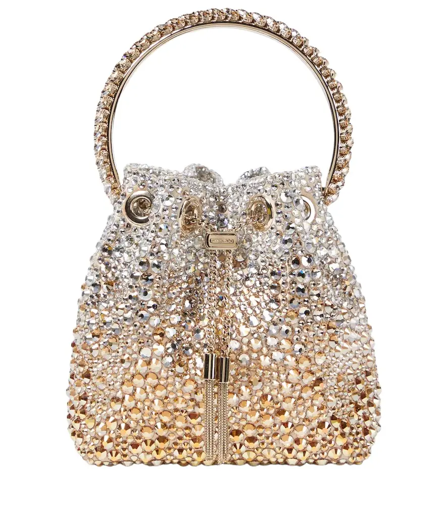 Jimmy Choo Bon Bon embellished bucket bag