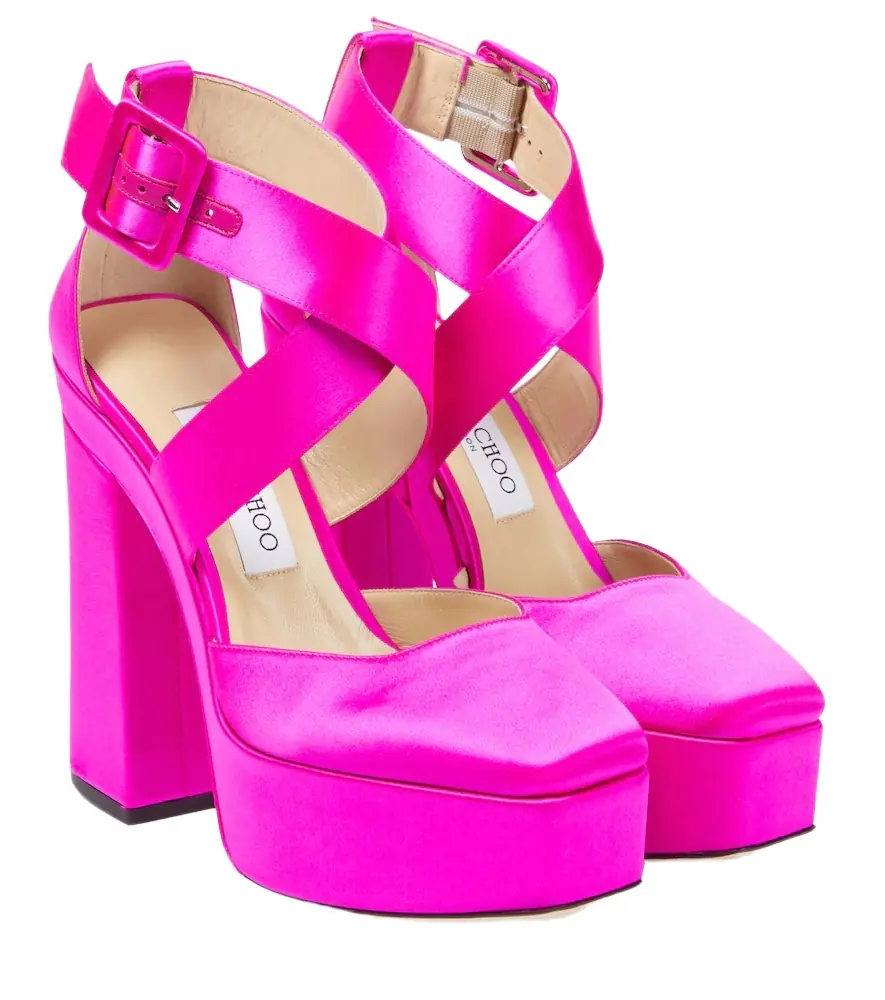 Jimmy Choo Gaia satin platform pumps - Women's Shoes
