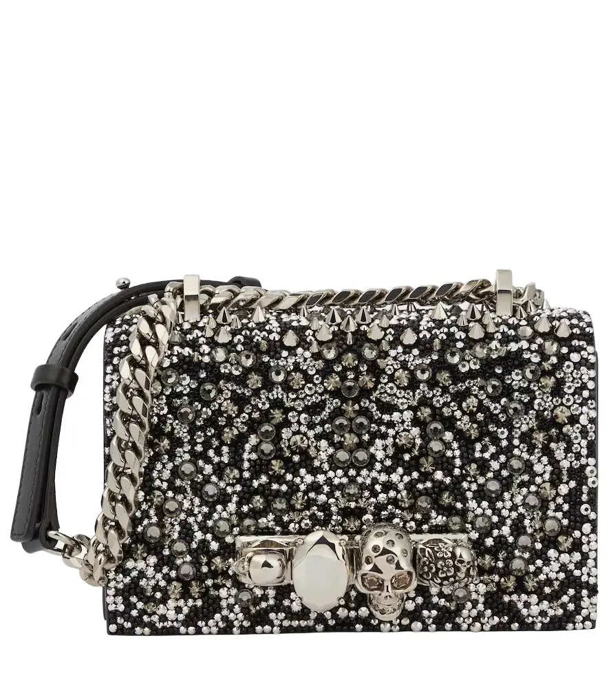 McQueen Jewelled Satchel Mini embellished crossbody bag