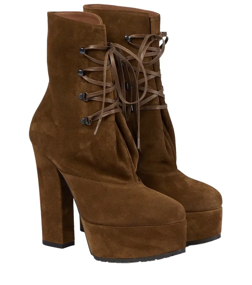 Alaia Alaïa Trekk suede ankle boots