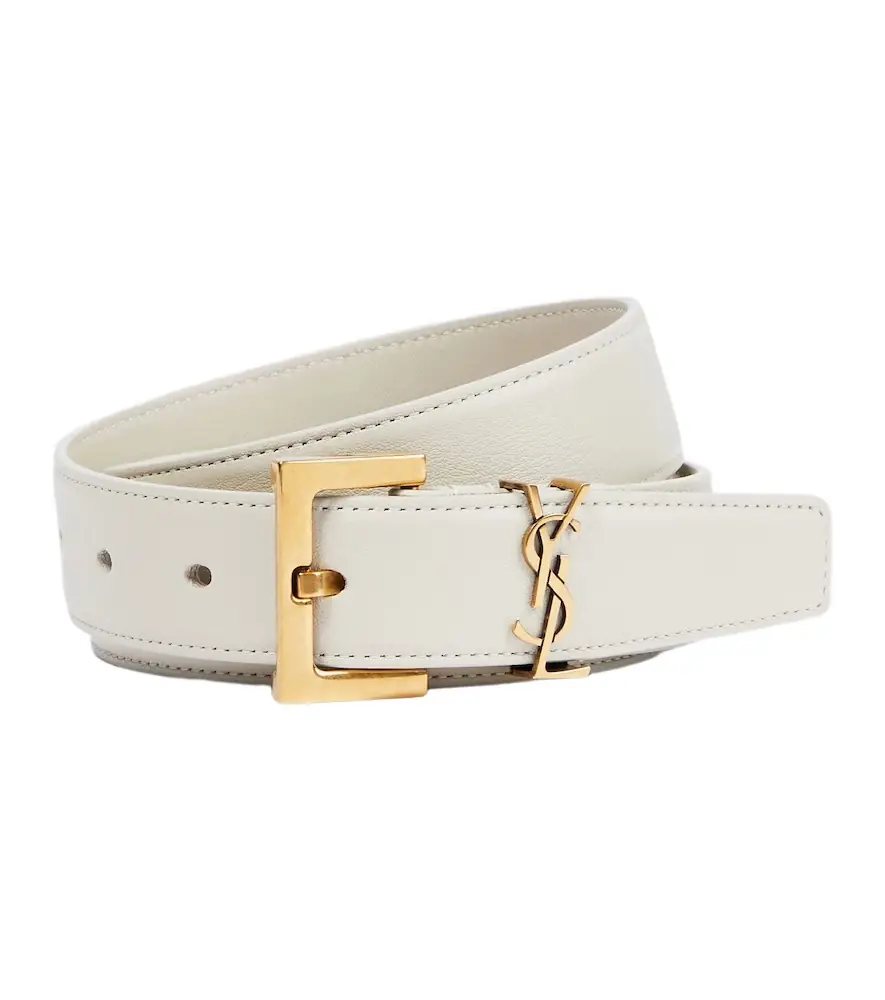 Saint Laurent Cassandre leather belt