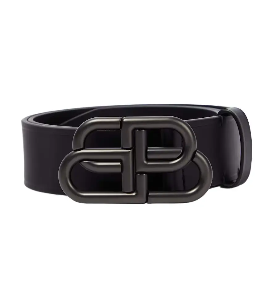 Balenciaga BB logo leather belt