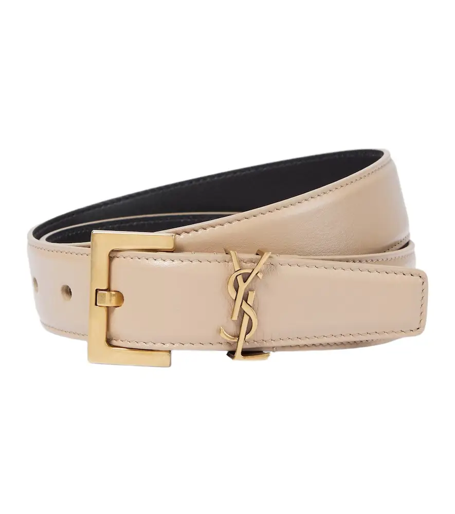 Saint Laurent Cassandre leather belt