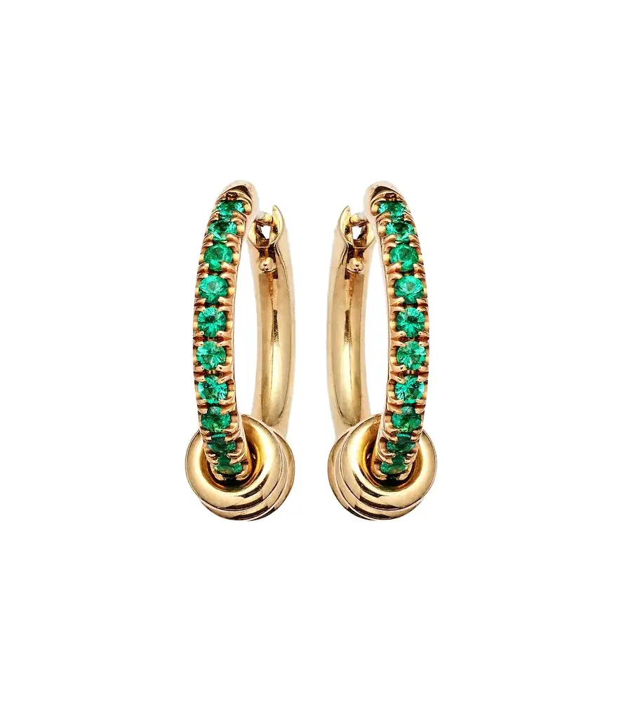 Spinelli Kilcollin Ara 18kt gold earrings with emeralds