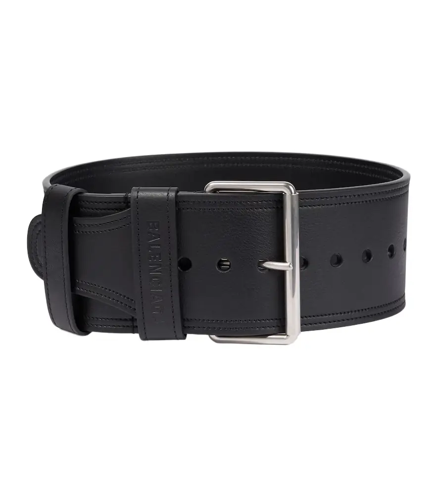 Balenciaga Force leather belt